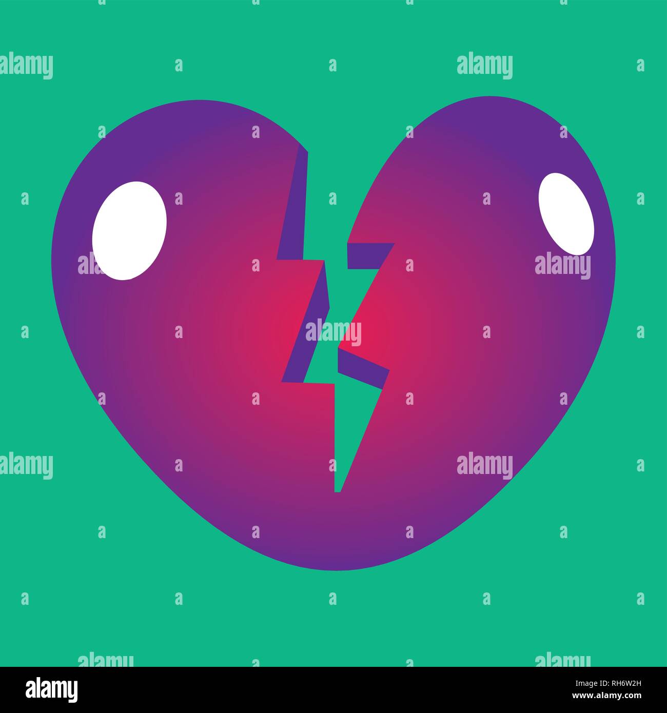 Neon Red And Ultra Violet Gradient Vector Broken Heart Icon Ideal Neon Red And Ultra Violet Gradient Vector Broken Heart Icon Ideal