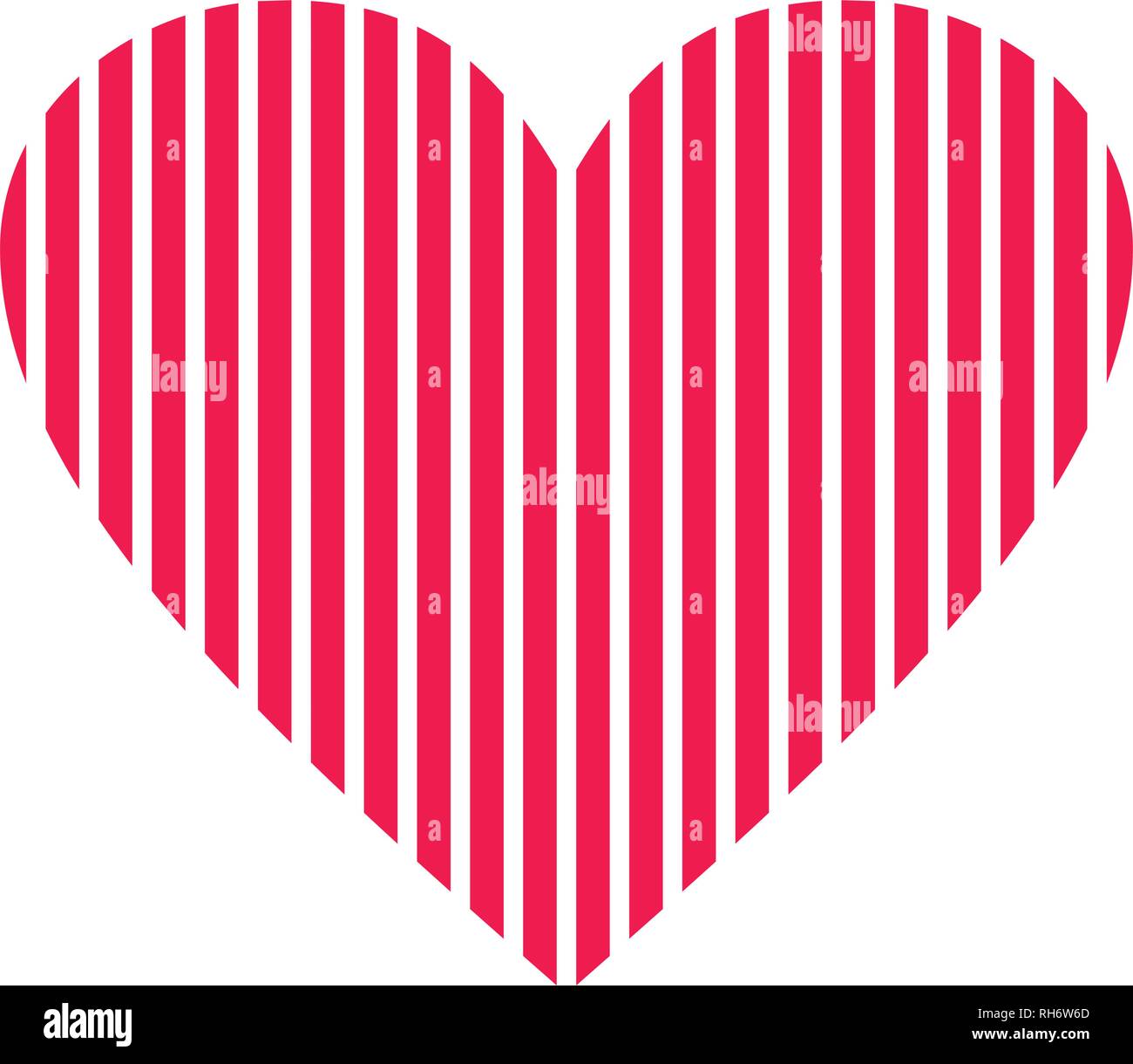 Neon red stripes vector heart icon ideal for valentines day and wedding ...
