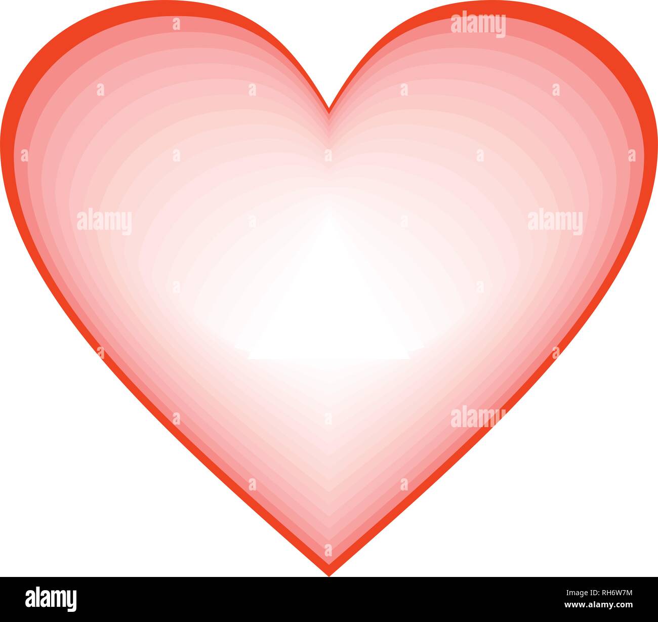 Red vector heart icon ideal for valentines day and wedding isolated on ...