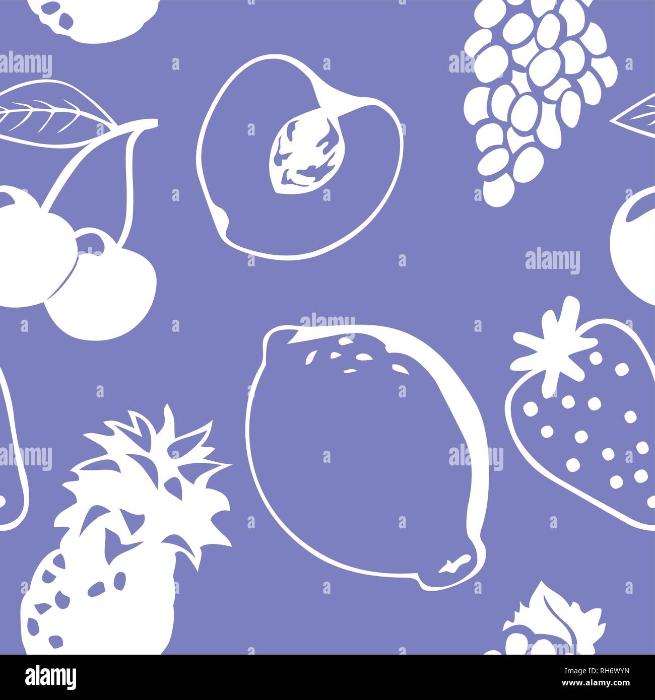 Fruits seamless pattern icon vector black background Stock Vector