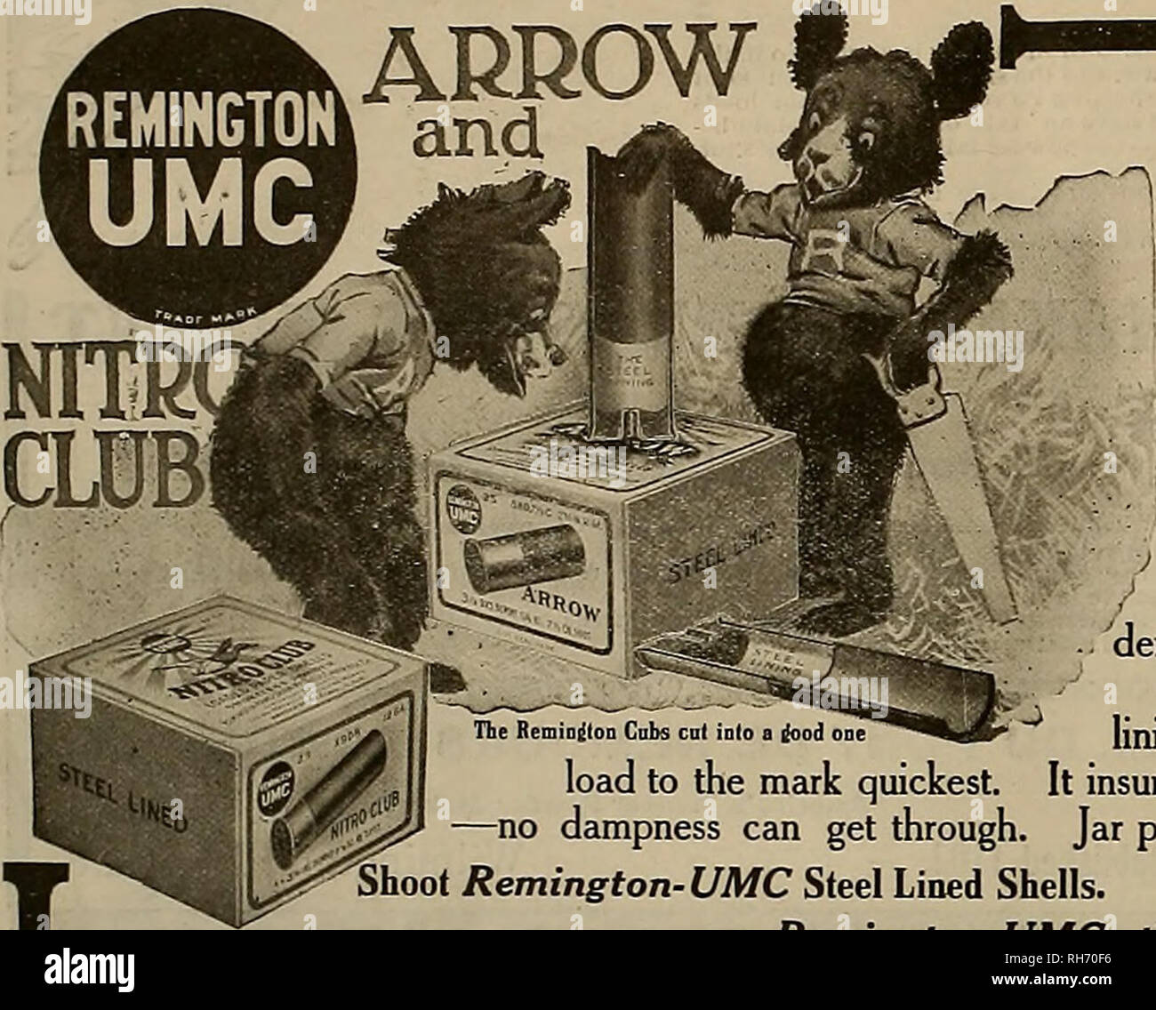 REPRO Remington UMC 3 Nitro Club Game Loads Standing Advertising Die Cut 
