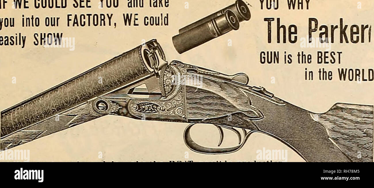 . Breeder and sportsman. Horses. January 28, 19051 f&amp;he gveeitev axxti Qxyovtsman IF WE COULD SEE YOU and take you into our FACTORY, WE could easily SHOW. YOU WHY The Parken GUN is the BEST in the WORLD —WE aim to mak* and do make the BEST possible production of the GUNWAKKR'S AKT. WE are jealon* of our reputation and will not cheapen the quality of oar GUN&quot;, no m-titer what others may do- IF you want a GUN you can contlde In us. &quot;Write today. 30 CHERRY STREET MERIDEN, CONN. NEW PRICE All Gun, No Extras, No, 00 Armour Steel L. C. SMITH GUN. Please note that these images are extra Stock Photo