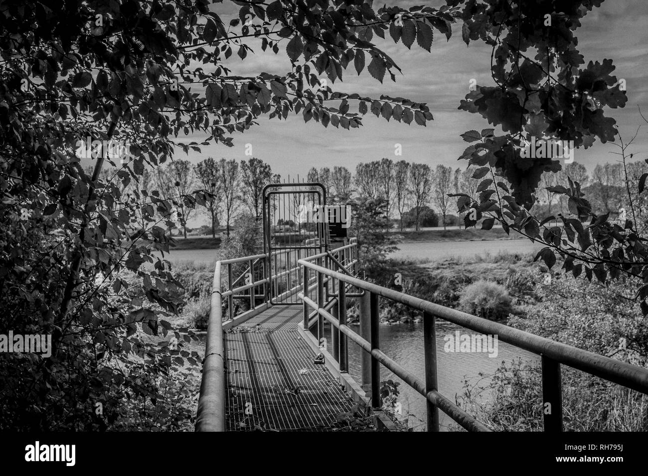 Beautiful view metal gate Black and White Stock Photos & Images - Alamy