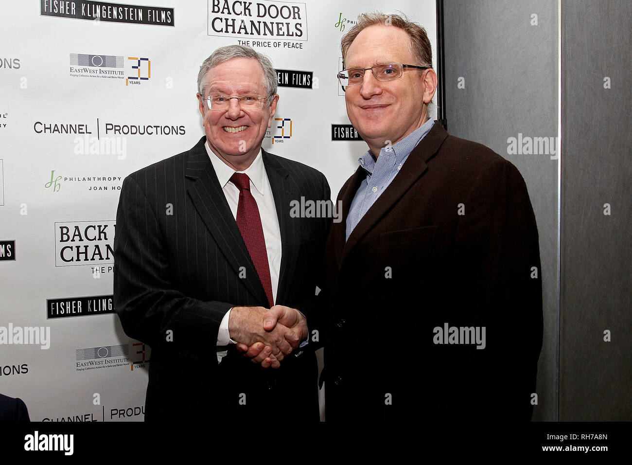 New York, USA. 18 Sep, 2011. Steve Forbes, Danny Fisher at The Sunday, Sep 18, 2011 Screening Of Film 'Back Door Channel: The Price Of Peace' at Quad Cinema in New York, USA. Credit: Steve Mack/S.D. Mack Pictures/Alamy Stock Photo