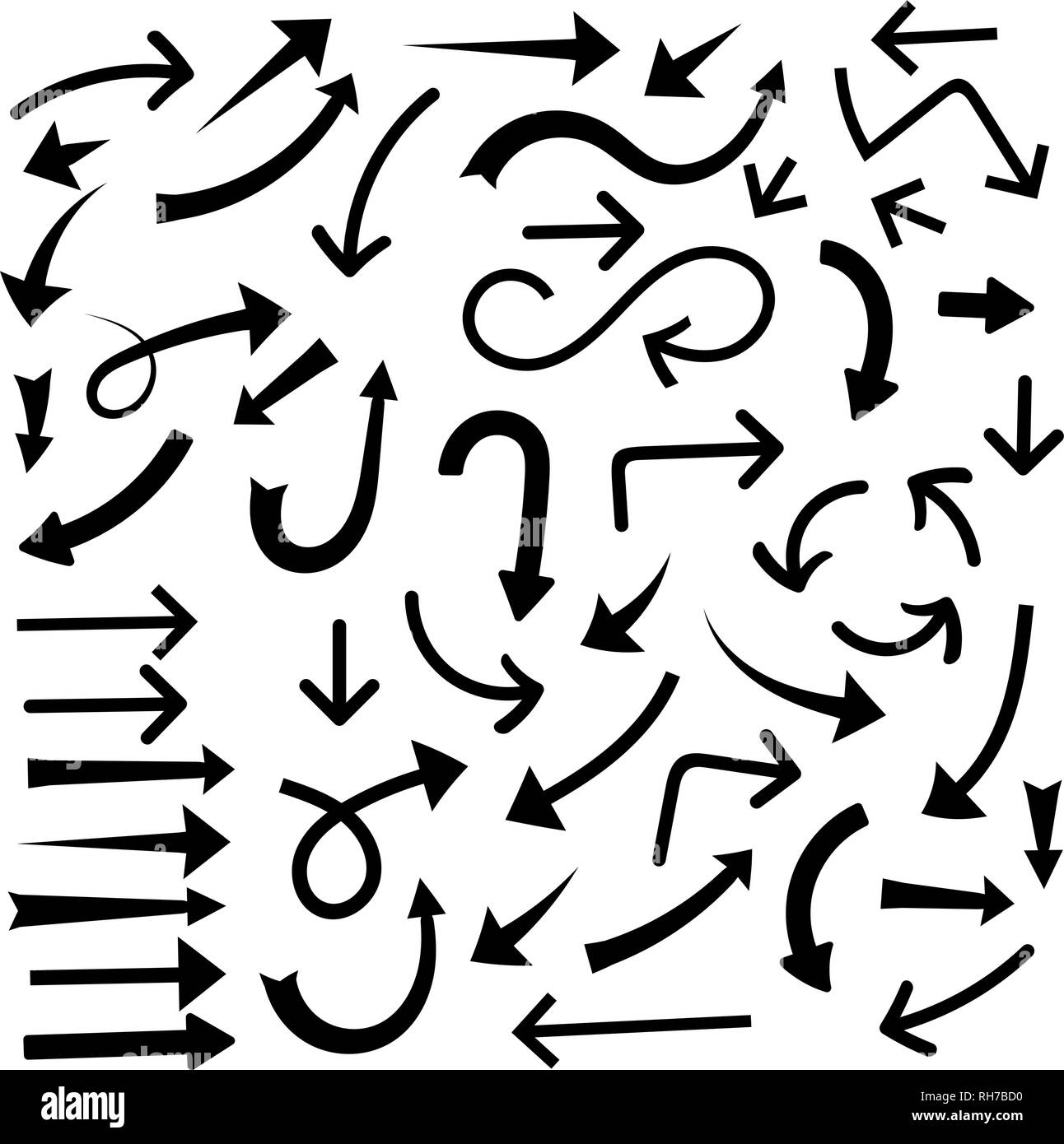 Arrows. Set of different black web icons Stock Vector Image & Art - Alamy
