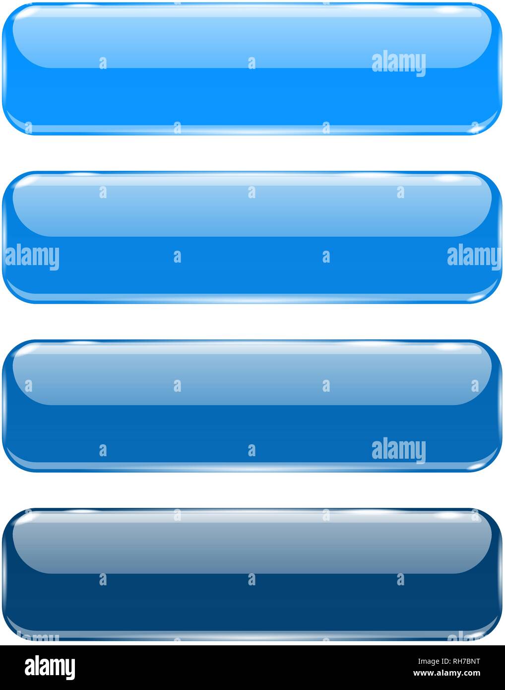 Blue 3d glass buttons Stock Vector Image & Art - Alamy