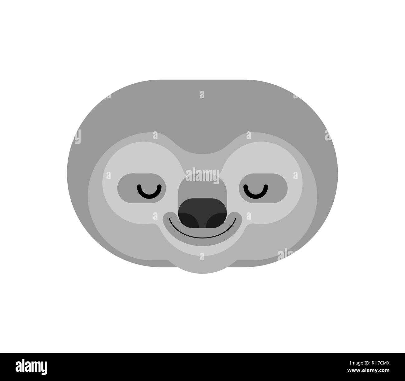 Sloth Face Isolated Lazybones Animal Cartoon Vector Stock Vector Image Art Alamy