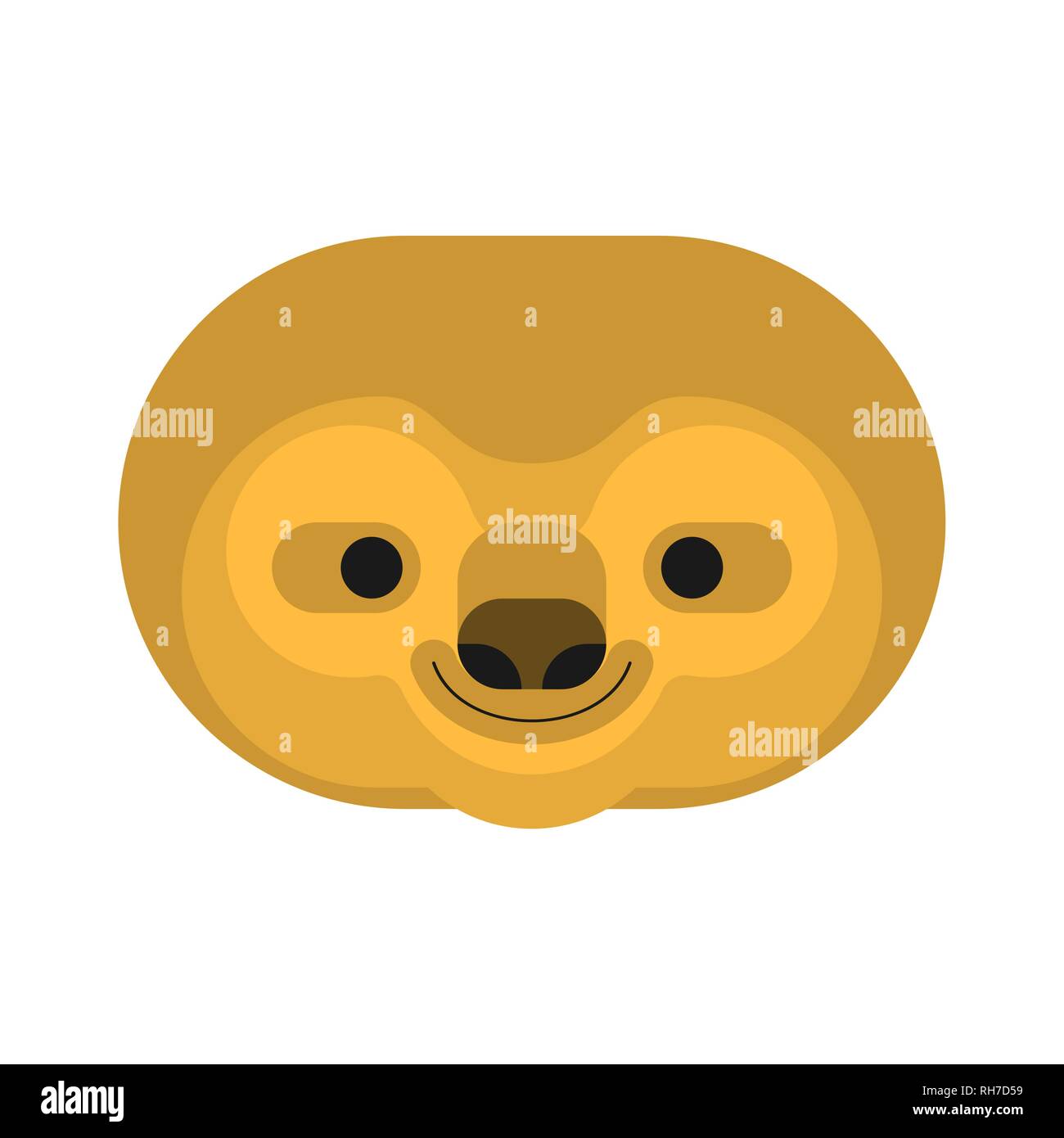 Sloth Face Isolated Lazybones Animal Cartoon Vector Stock Vector Image Art Alamy