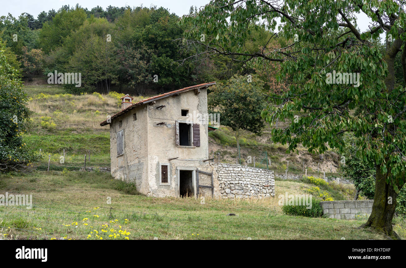 Traditional sheepfold in Tignale in Italy Stock Photo