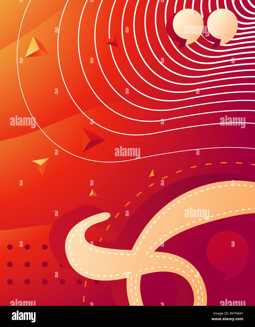 Gradient Abstract Composition With Bright Color Modern Graphic