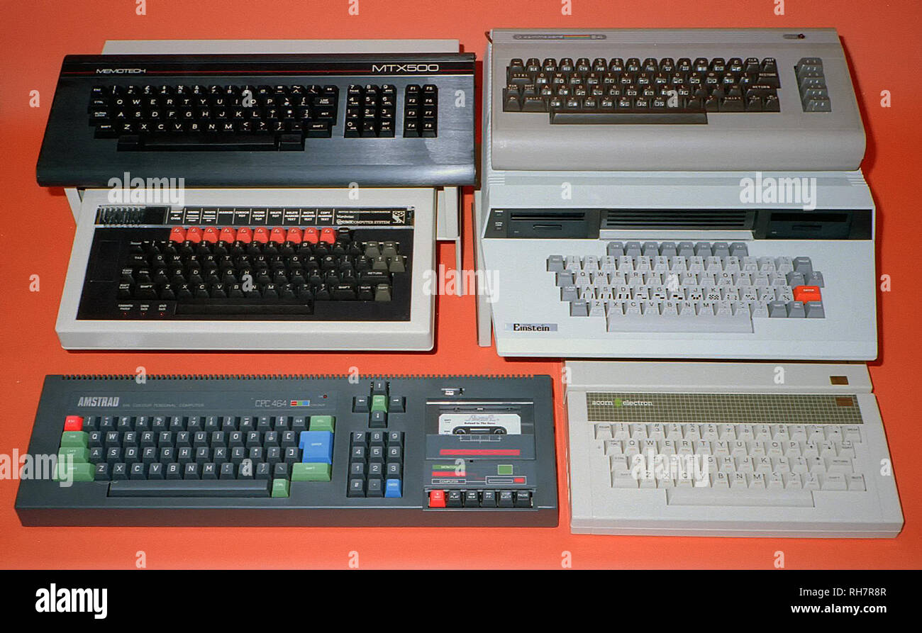 Archive 1980s Retro Home Computers Stock Photo