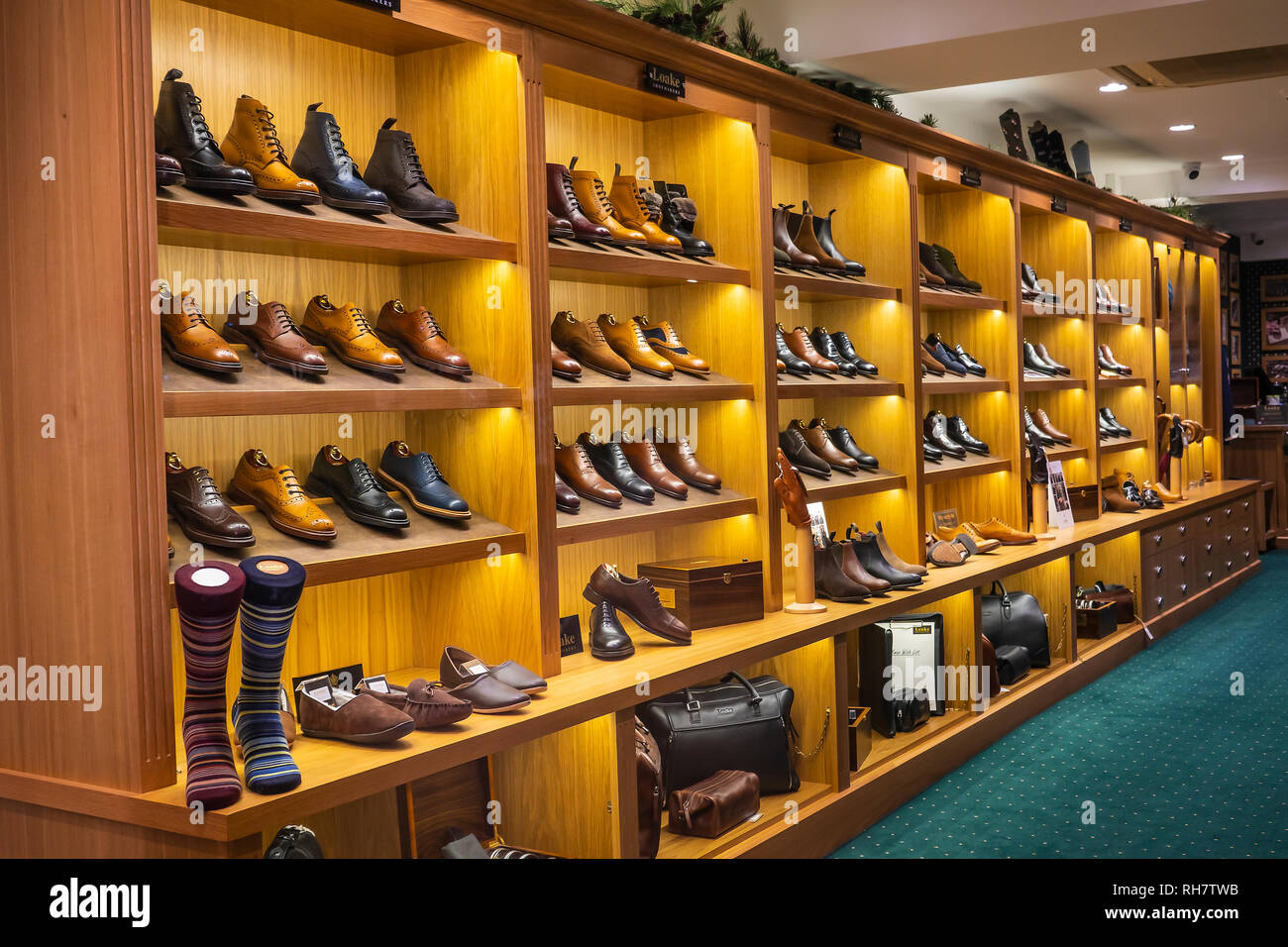 Loake,Footwear,Shoes,Boots,Mens,Ladies,Dislay,store,shop Stock Photo