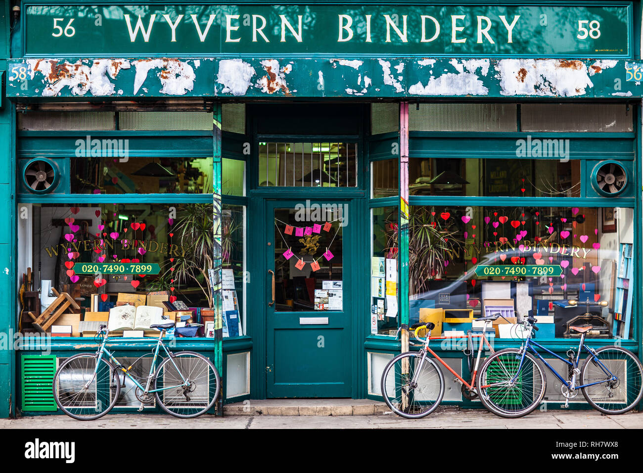 Wyvern Bindery, bookbinders in Clerkenwell Road London. London Book Binders. Stock Photo