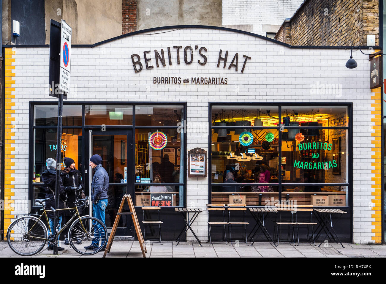 Benitos Hat - a branch of the Mexican themed Benitos Hat restaurant chain in Clerkenwell London Stock Photo