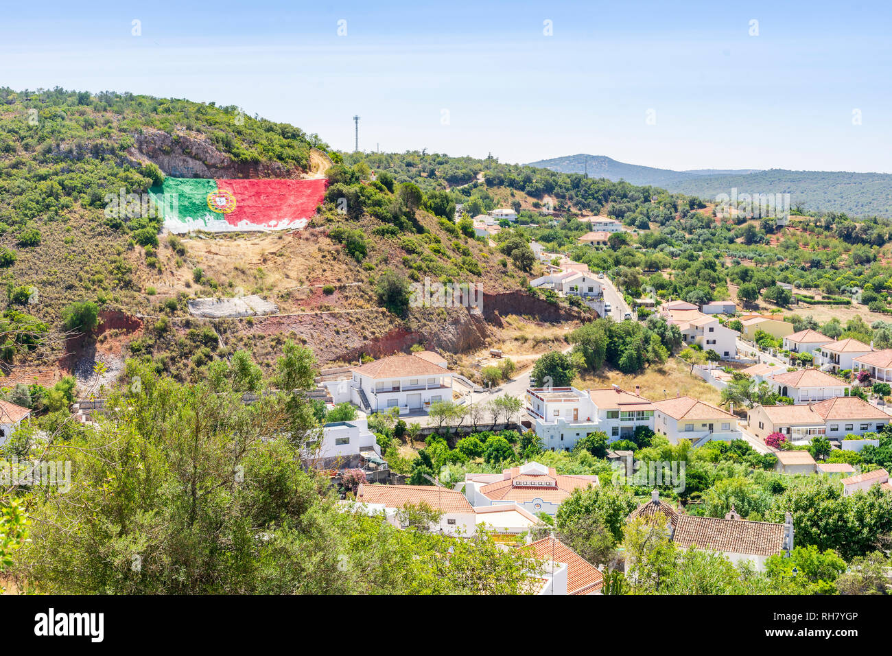 Picturesque Alte cityscape, little town located in hills of Algarve, Portugal Stock Photo