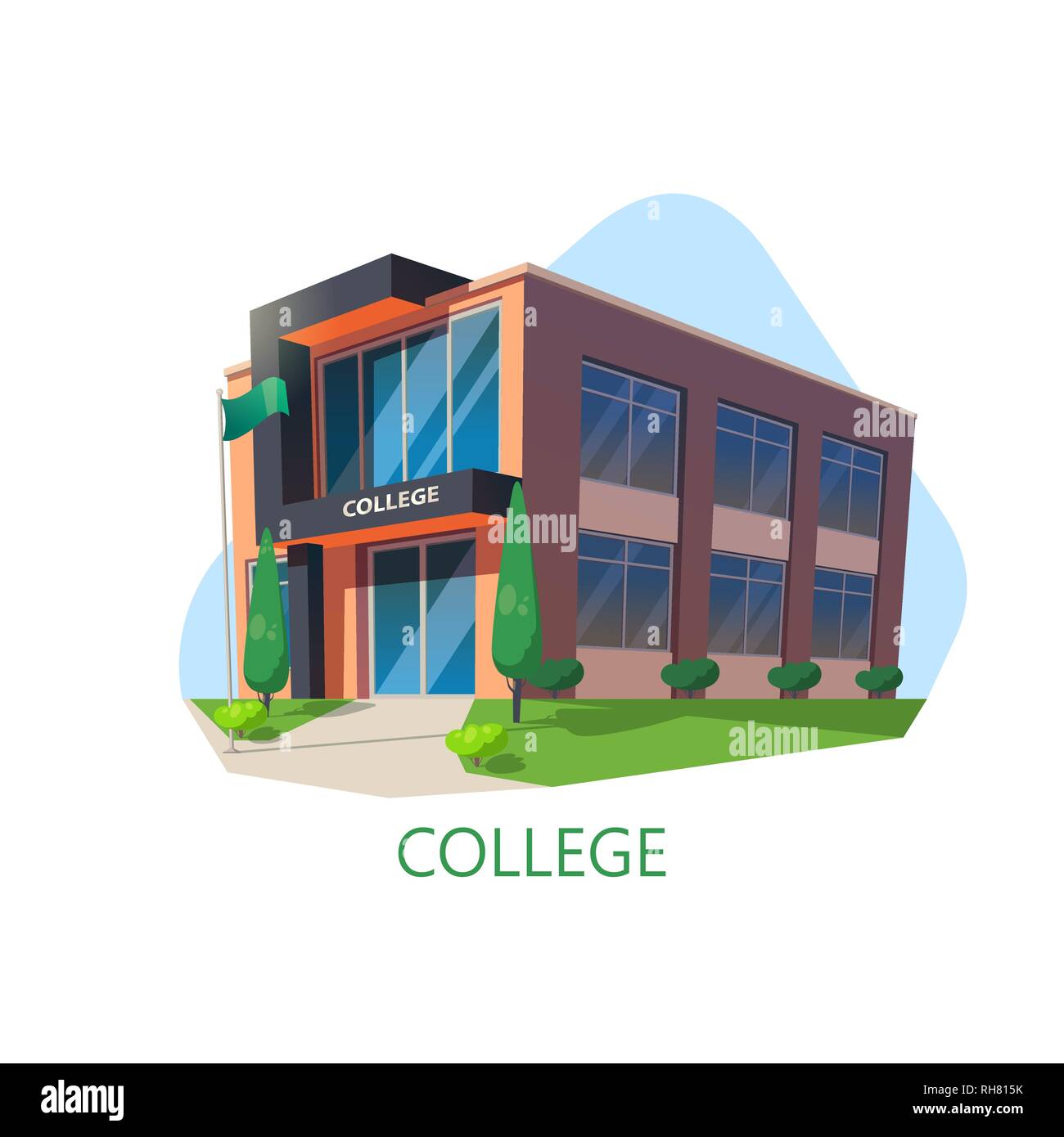 Modern college building. Education architecture Stock Vector Image & Art Alamy