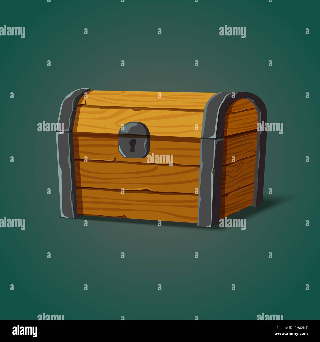 Isolated dower chest Stock Vector
