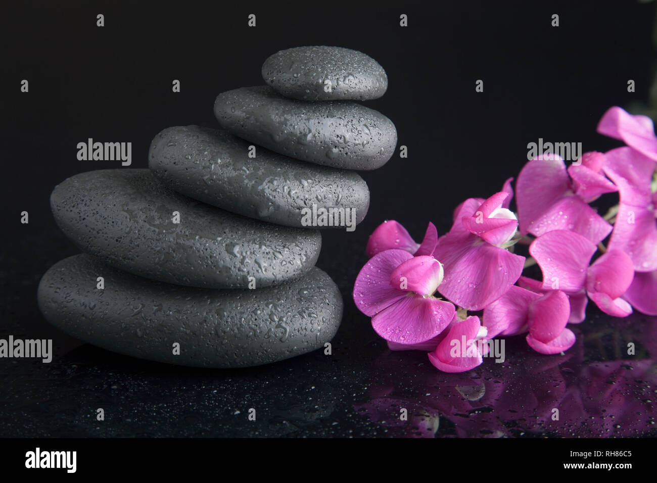 Close up of stacked stones Stock Photo