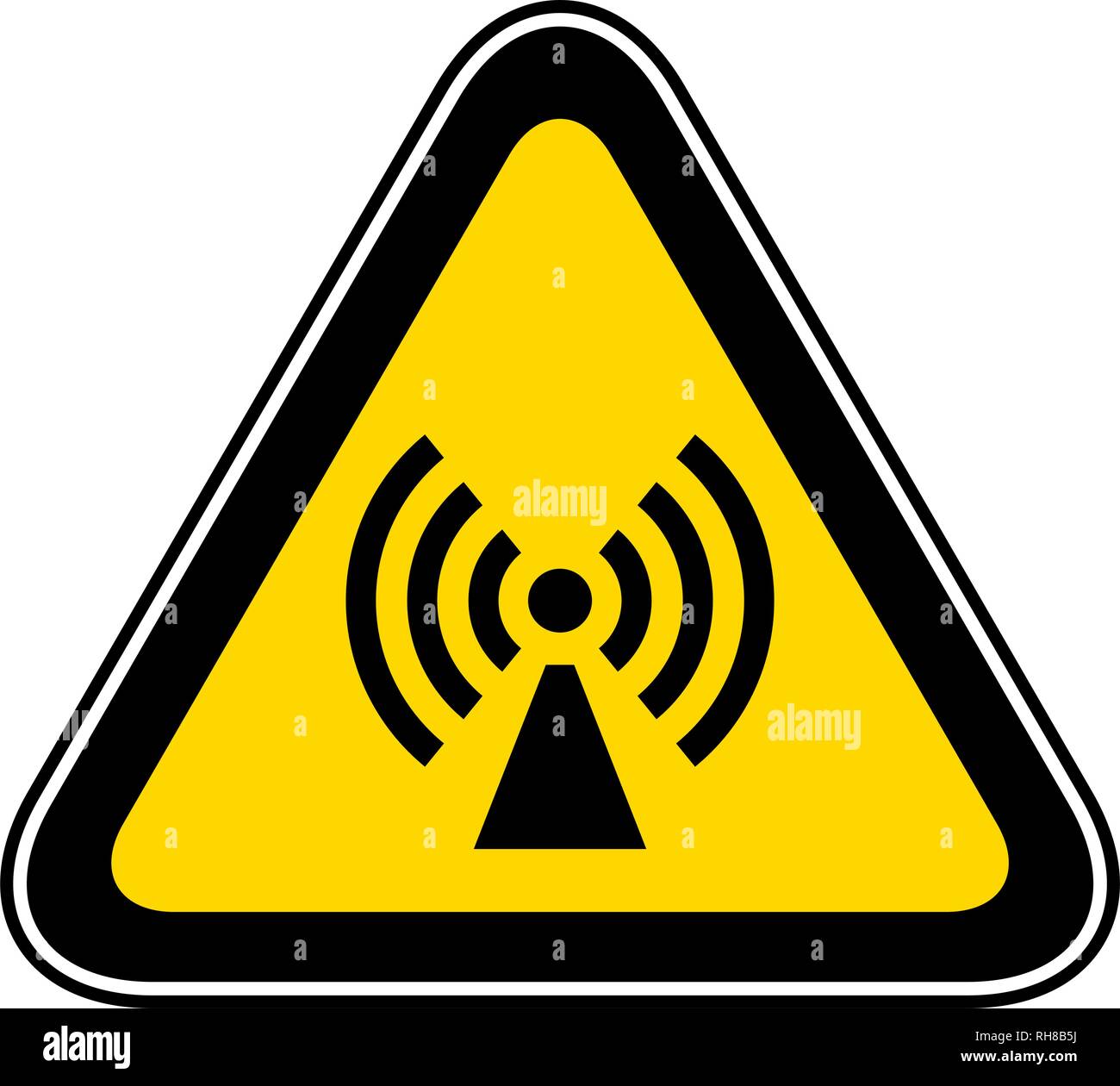 Triangular Warning Hazard Symbol Stock Vector