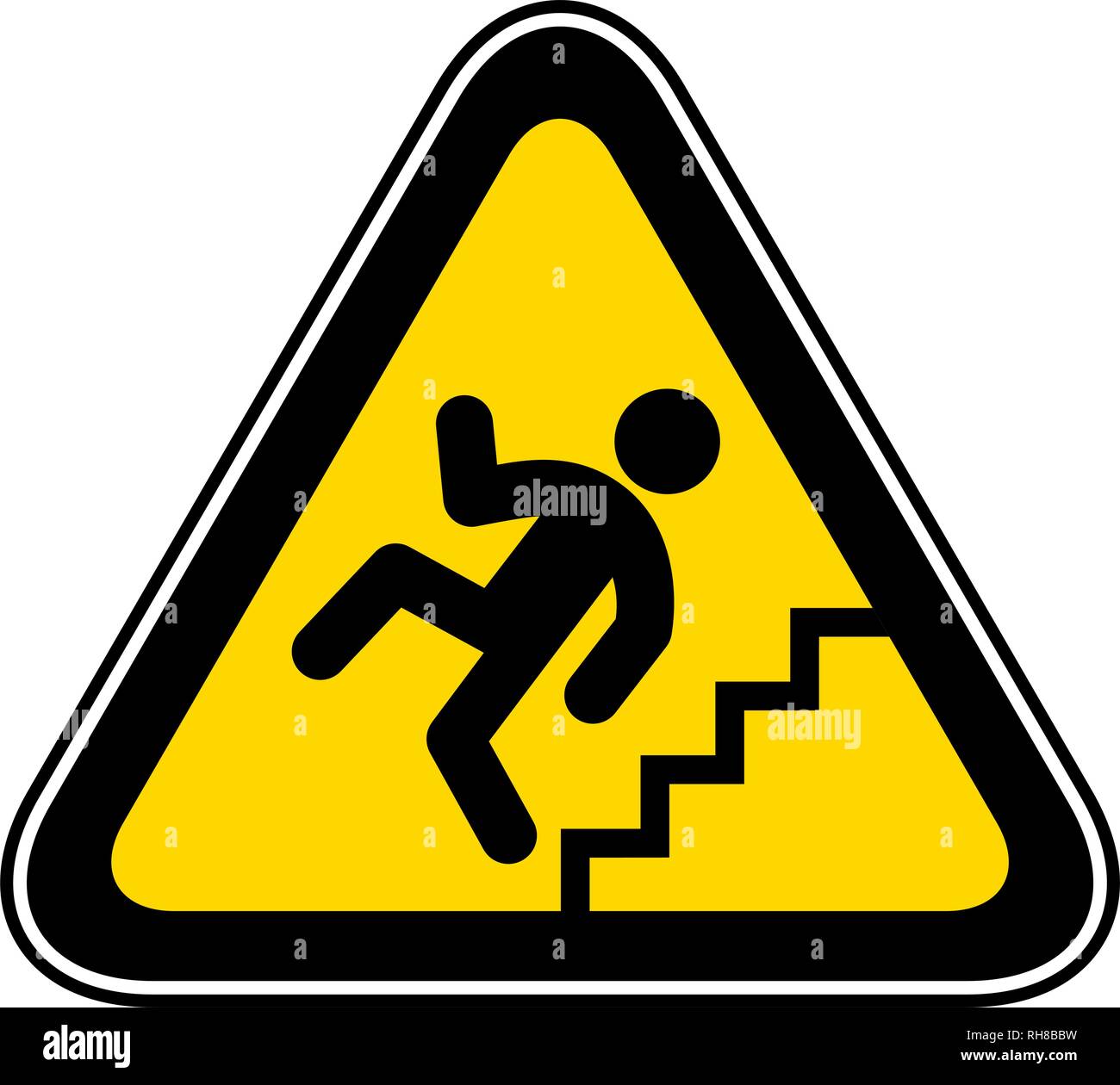 Triangular Warning Hazard Symbol Stock Vector