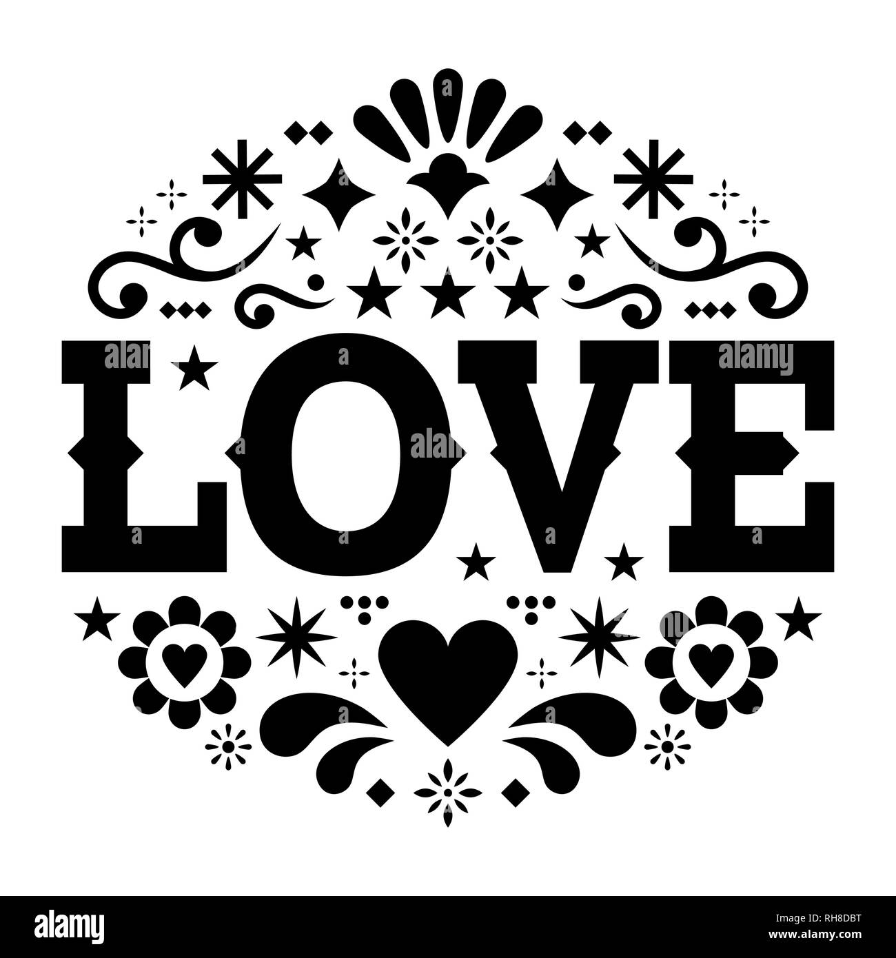 https://c8.alamy.com/comp/RH8DBT/valentines-day-vector-greeting-card-love-mexican-folk-art-pattern-with-flowers-hearts-and-abstract-shapes-wedding-invitation-RH8DBT.jpg