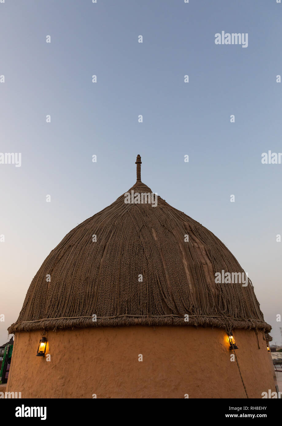 Al Ousha Attiniya house roof made with ropes in heritage village, Jizan