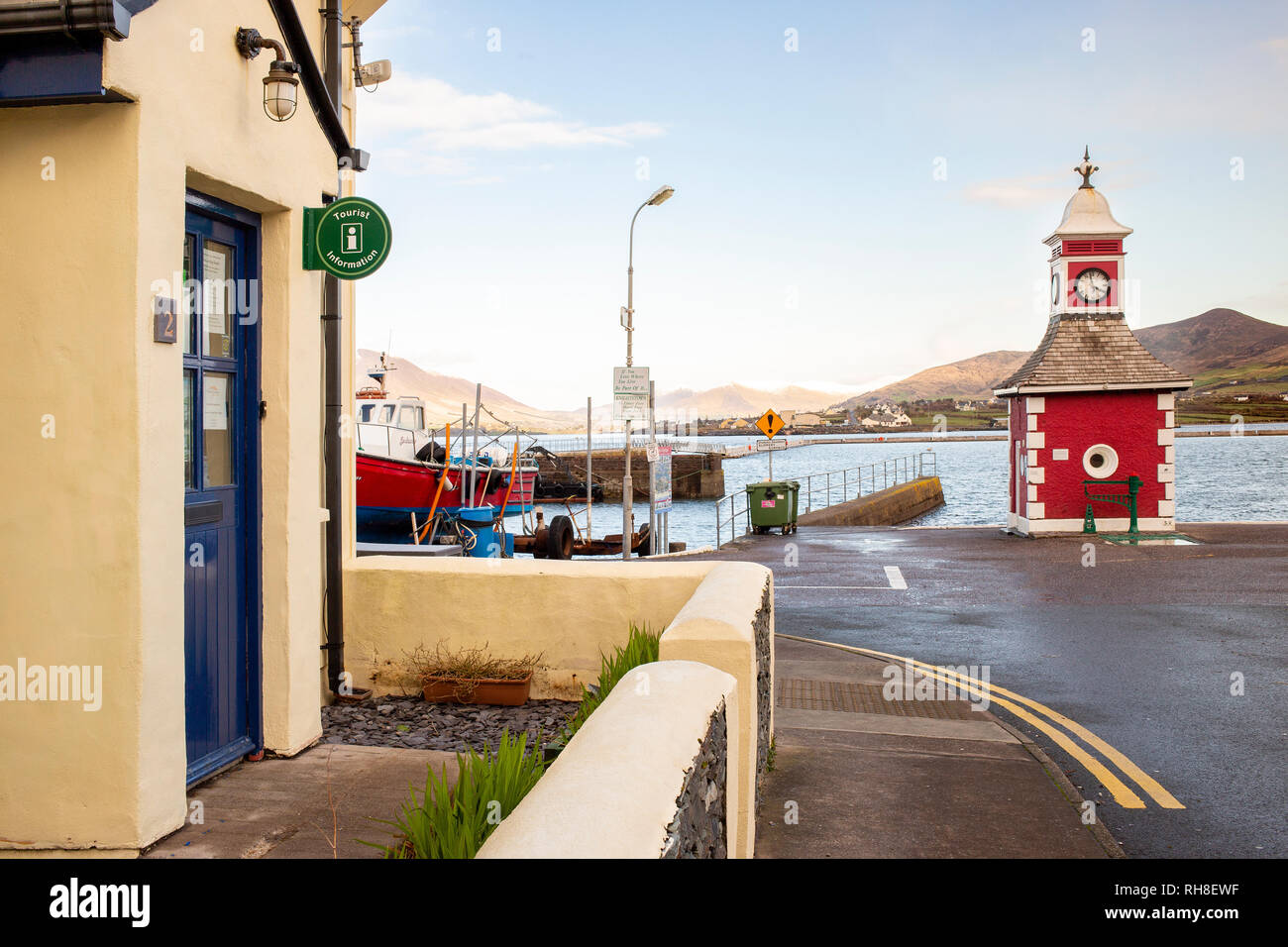 Terraced houses in Knightstown, Valentia Island, County Kerry, Ireland