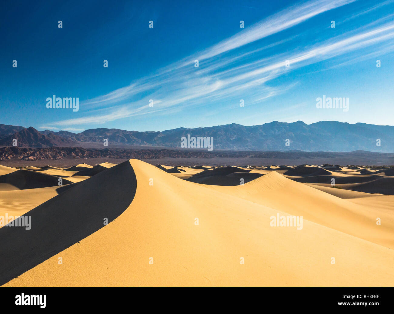 Mesquite Flats Sand Dunes in Death Valley, California Stock Photo