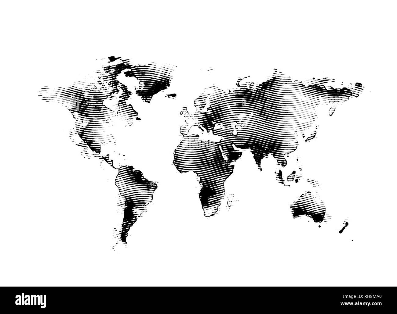 Cool world map Black and White Stock Photos & Images - Alamy