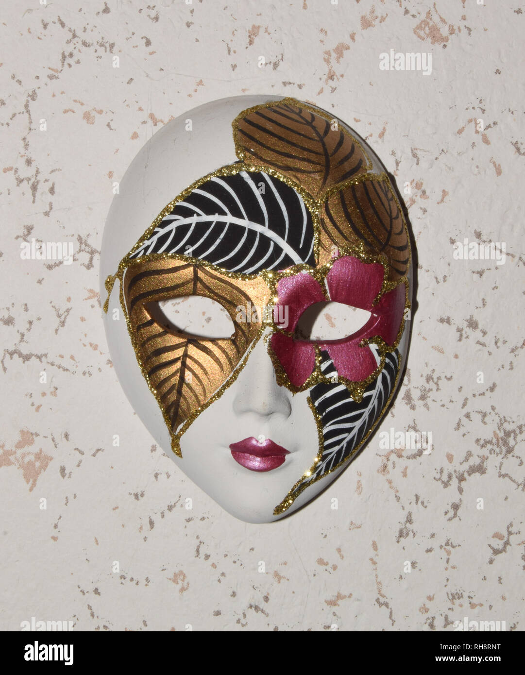 Face mask with decorations Stock Photo Alamy