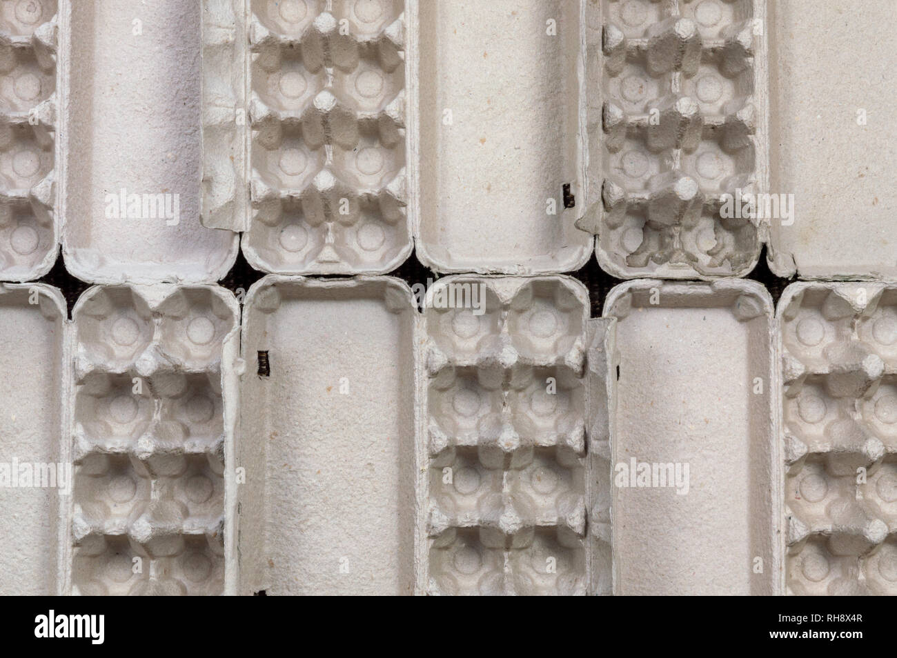 Top view of empty carton egg containers Stock Photo