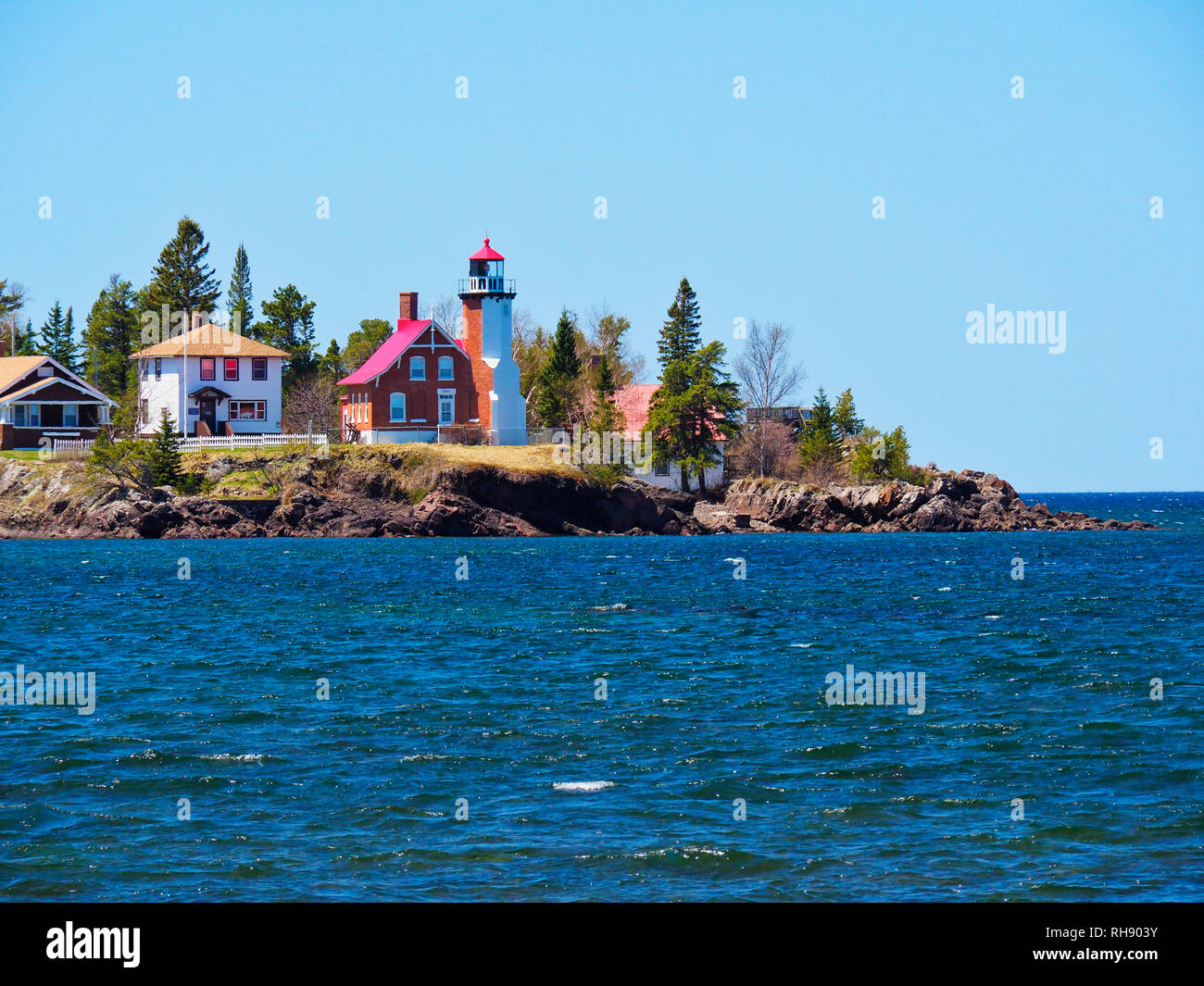 Eagle River Lighthouse, Eagle River, Michigan, USA Stock Photo Alamy