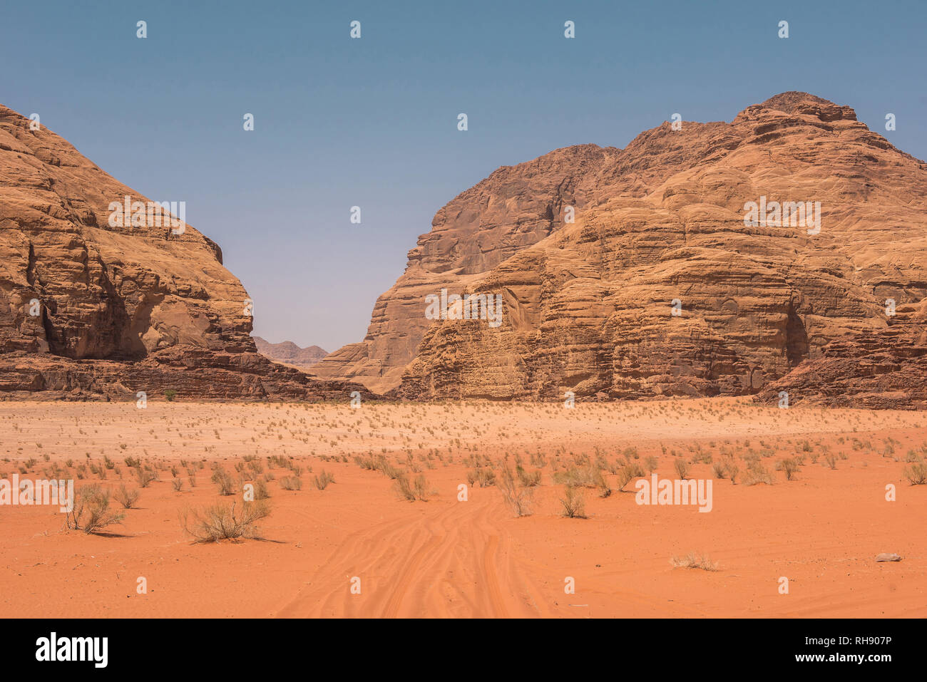 Wadi Rum desert, Valley of the Moon. Jordan, Middle East Stock Photo - Alamy