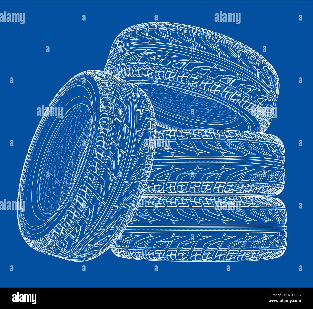 Car tires concept. Vector rendering of 3d Stock Vector Image & Art - Alamy
