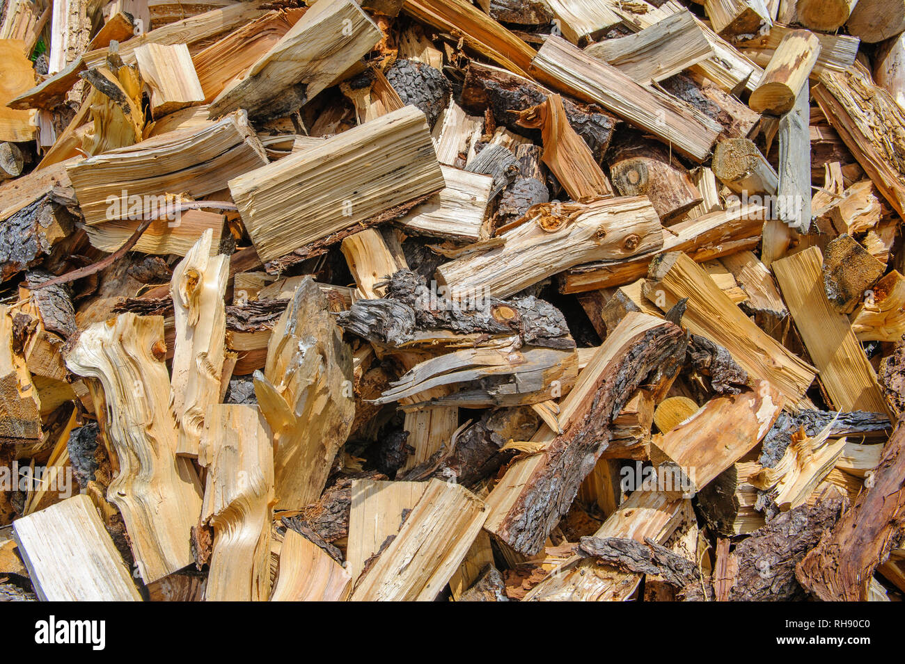 Stack firewood Stock Photo