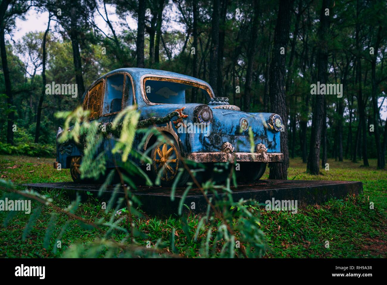 Dark tourism attraction Ho Thuy Tien abandoned waterpark, close to Hue city, Central Vietnam, Southeast Asia Stock Photo