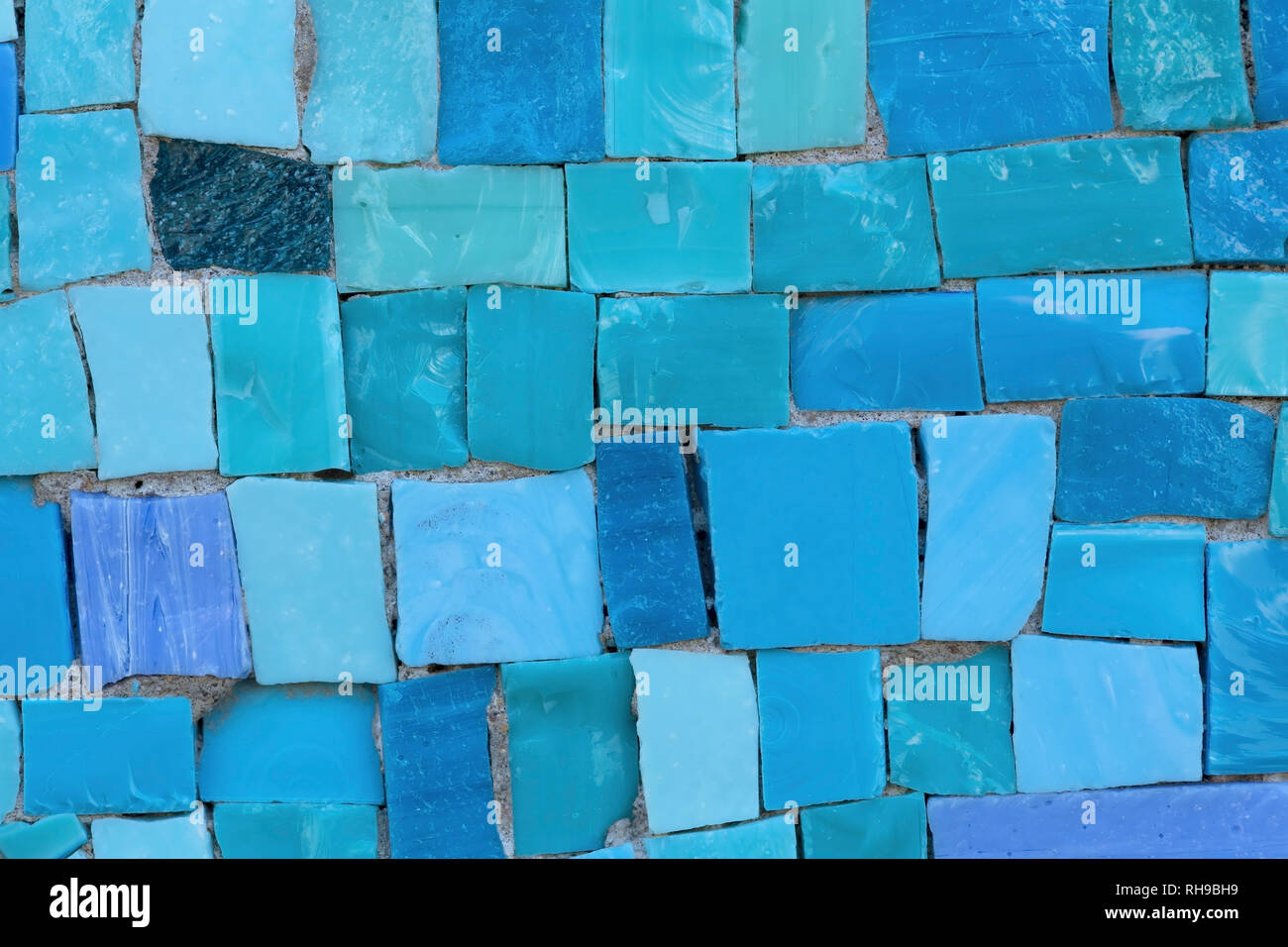 Blue murano tiles background Stock Photo