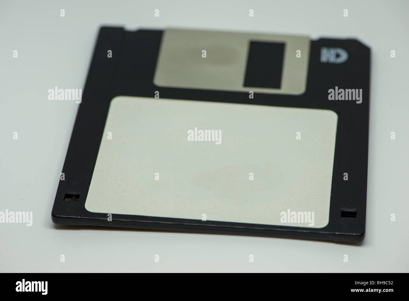A floppy disk on a white background, Spain Stock Photo