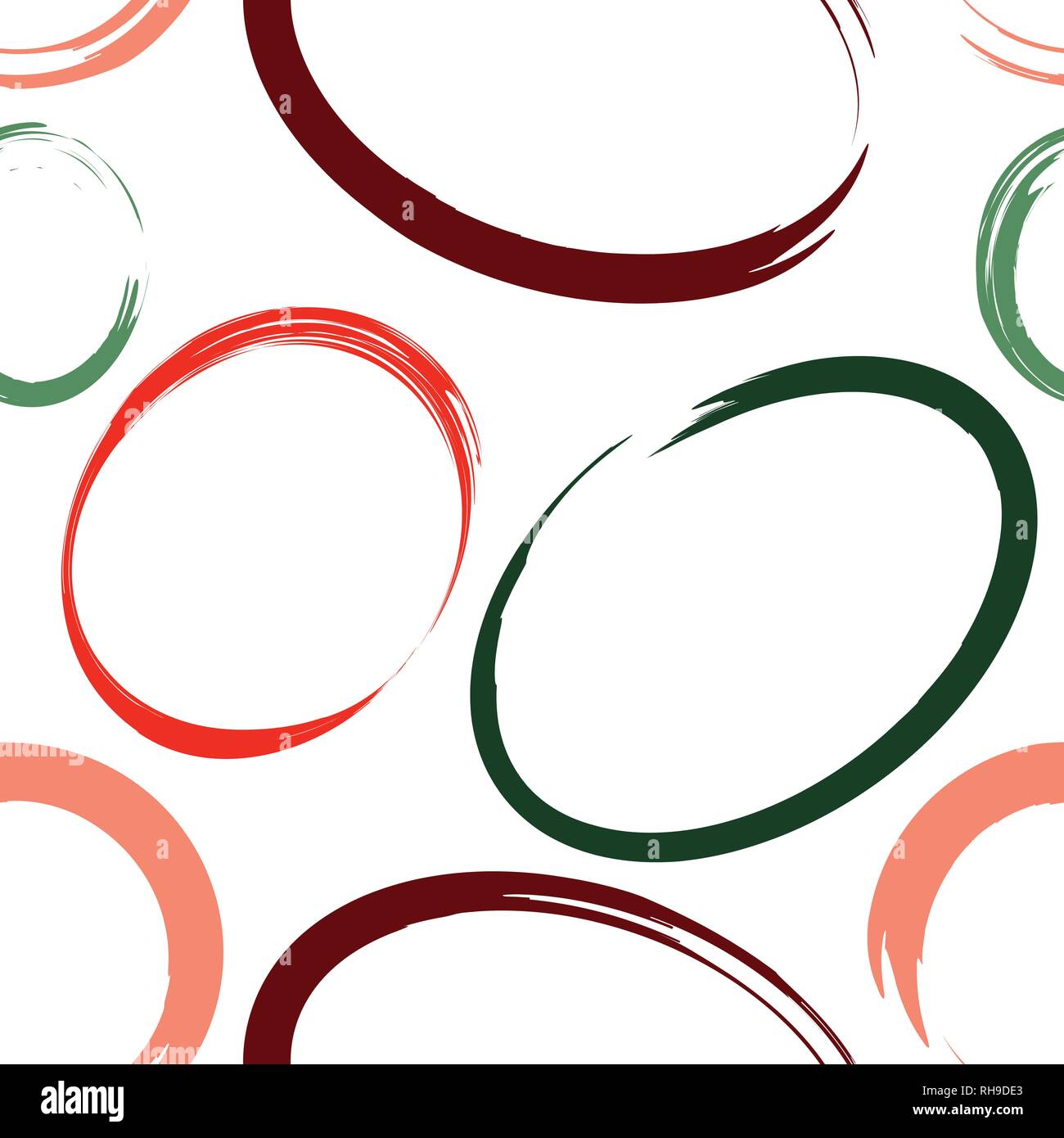 Vector seamless pattern with colorful hand drawn circles. Stock Vector