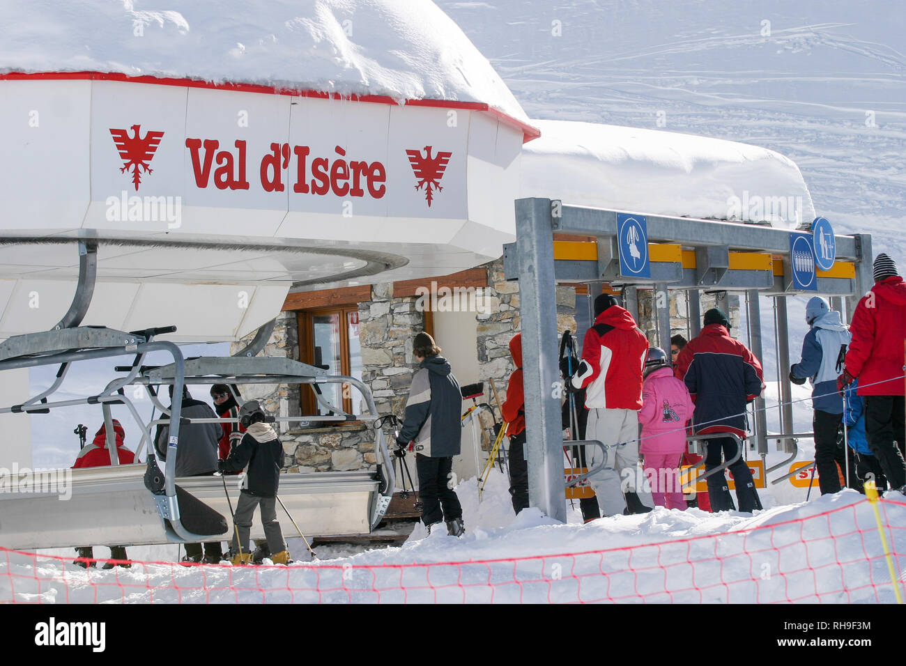 Skiing in Val d'Isere, French Alps, Savoie, France Stock Photo Alamy