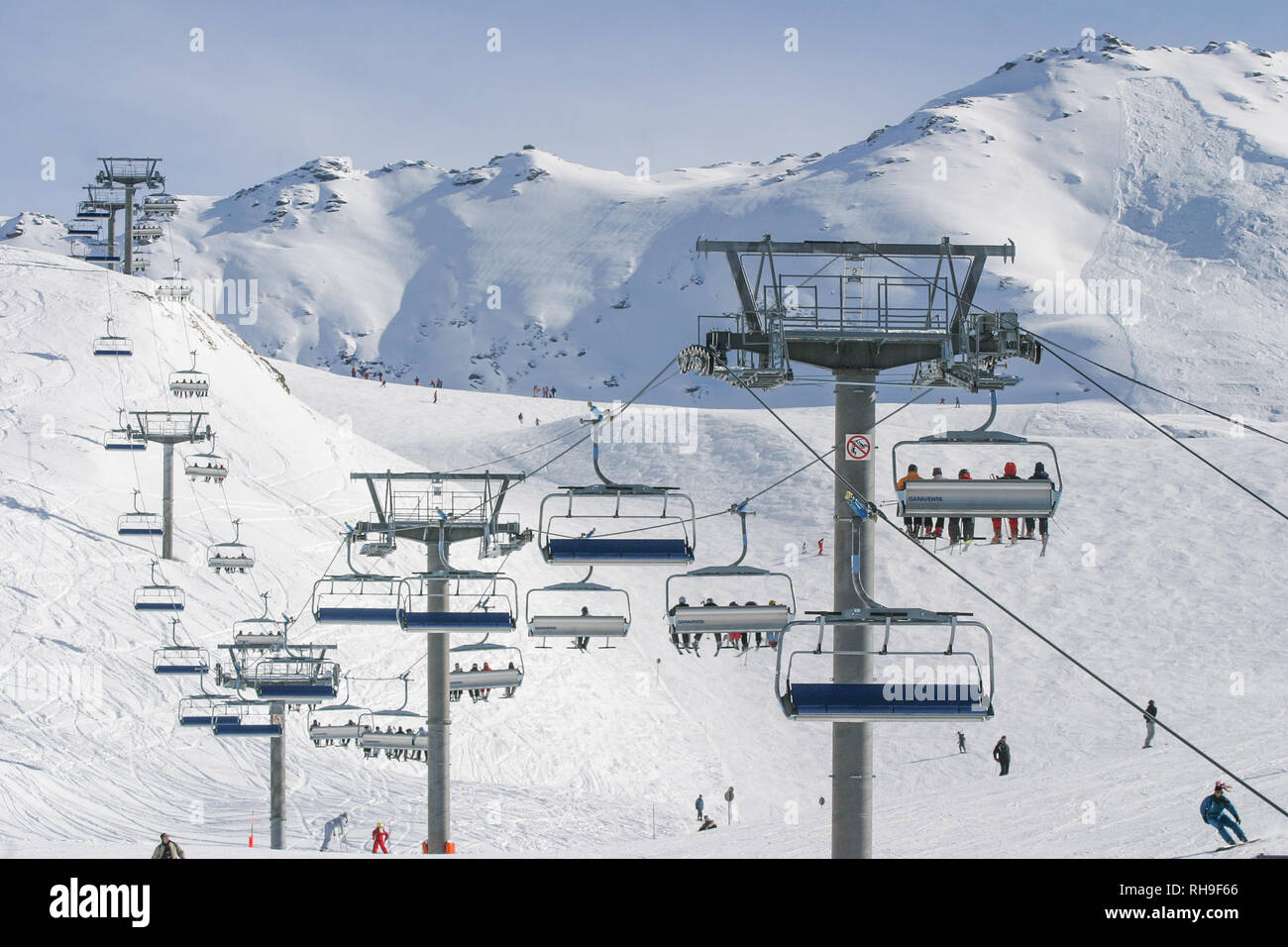 Skiing in Val d'Isere, French Alps, Savoie, France Stock Photo Alamy