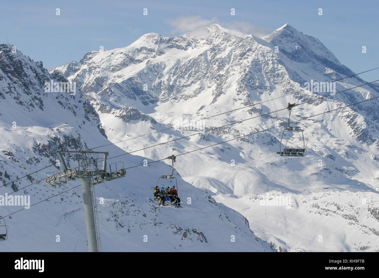 Skiing in Val d'Isere, French Alps, Savoie, France Stock Photo Alamy