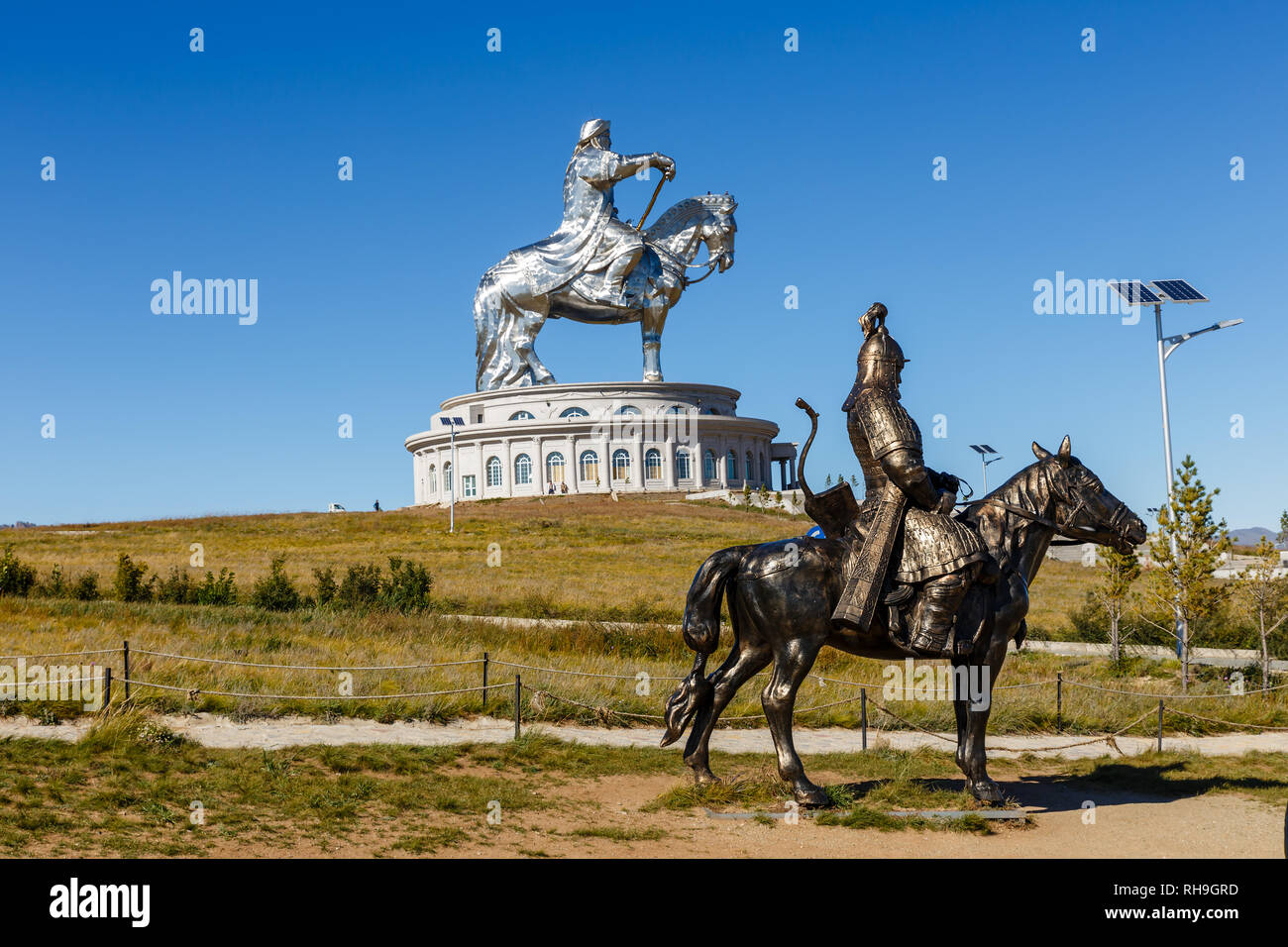 Tsonjin boldog, Mongolia September 14, 2018 The giant Genghis Khan Equestrian Statue is part