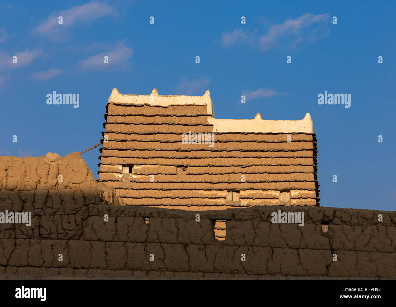 Stone and mud houses with slates, Asir province, Ahad Rufaidah, Saudi ...