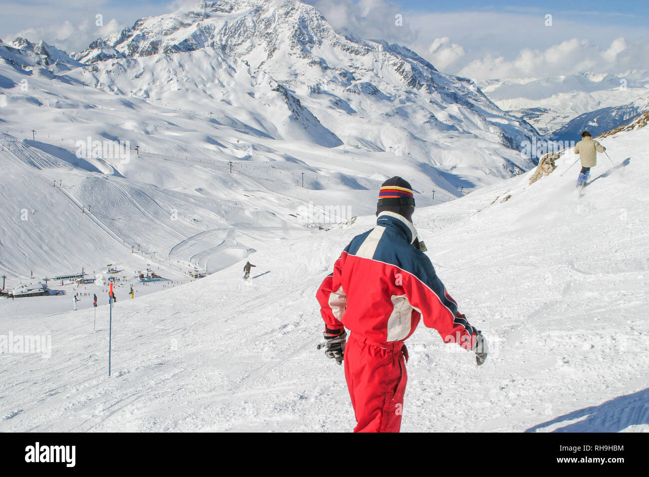 Skiing in Val d'Isere, French Alps, Savoie, France Stock Photo Alamy