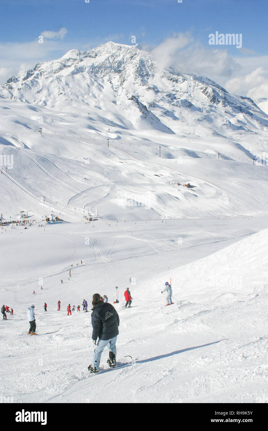 Skiing in Val d'Isere, French Alps, Savoie, France Stock Photo Alamy