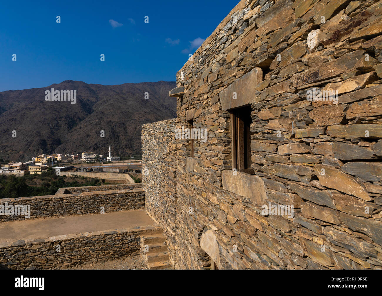Stone house in Dhee Ayn marble village, Al-Bahah region, Al Mukhwah ...