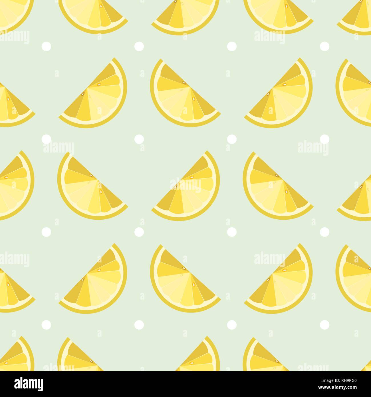 Seamless pattern with citrus fruits. Vector lemon slices illustration ...