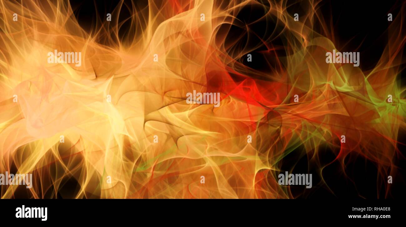 Abstract electrifying lines, smoky fractal pattern, digital ...