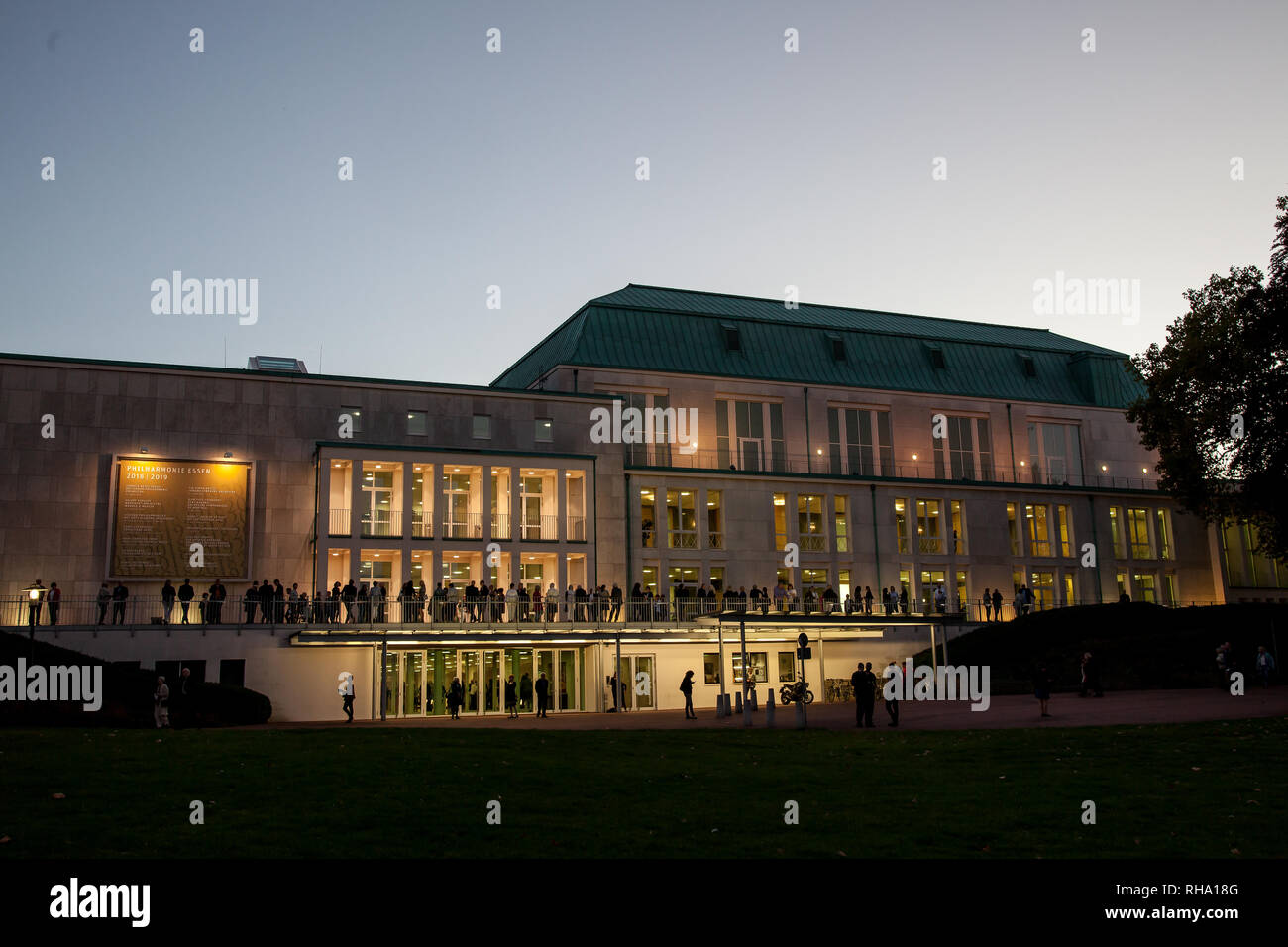 Essen, Nordrhein-Westfalen, Germany - October 10, 2018: Philharmonie building before start of the concert Stock Photo